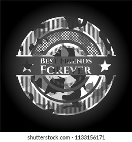 Best Friends Forever on grey camo pattern