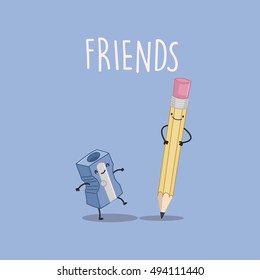 Best friends forever: pencil and sharpener, complicated friendship