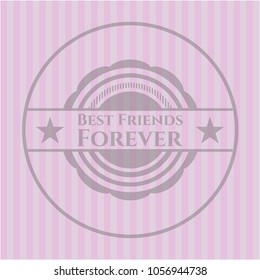 Best Friends Forever pink emblem. Vintage.