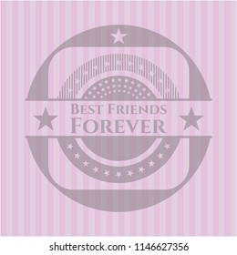 Best Friends Forever realistic pink emblem