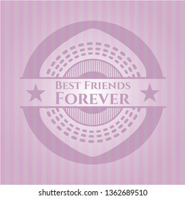 Best Friends Forever realistic pink emblem
