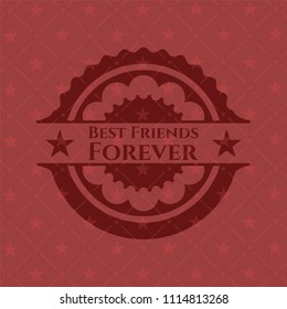 Best Friends Forever red emblem. Retro