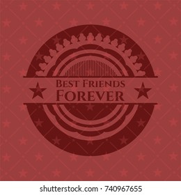 Best Friends Forever red emblem. Vintage.