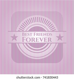 Best Friends Forever retro pink emblem