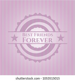  Best Friends Forever retro style pink emblem