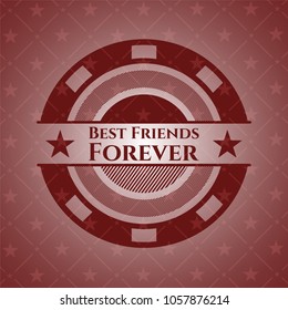 Best Friends Forever retro style red emblem