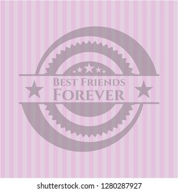 Best Friends Forever retro style pink emblem