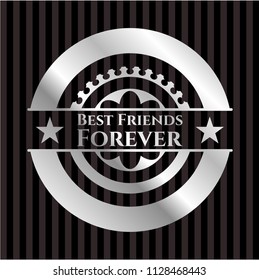 Best Friends Forever silvery shiny badge