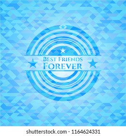 Best Friends Forever sky blue mosaic emblem