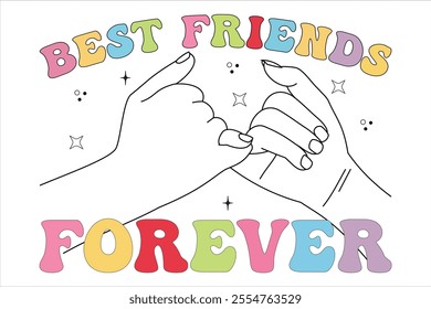 Best Friends Forever  t shirt design vector file