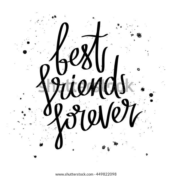 Best Friends Forever Trend Calligraphy Vector Stock Vector (Royalty ...