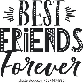 Best friends forever t-shirt design