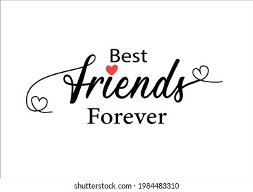 best friends forever vector design art