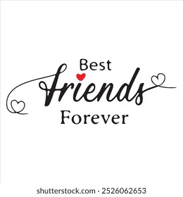 best friends forever vector design art