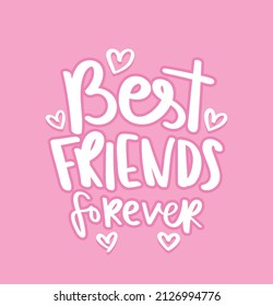 Best friends forever vector illustration design for fashion graphics and t shirt prints