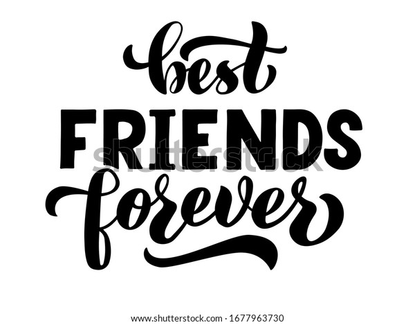 Best Friends Forever Vector Lettering Hand Stock Vector (Royalty Free ...