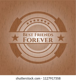 Best Friends Forever vintage wood emblem