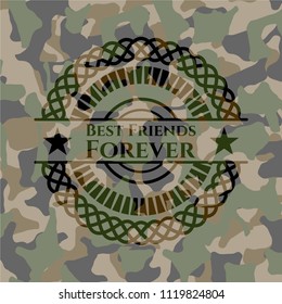 Best Friends Forever written on a camouflage texture