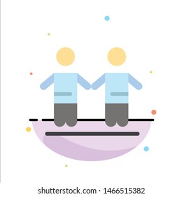Best, Friends, Friendship, Group Abstract Flat Color Icon Template. Vector Icon Template background