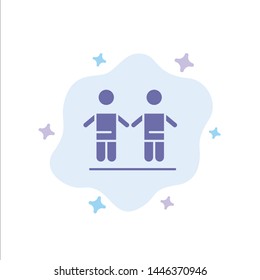Best, Friends, Friendship, Group Blue Icon on Abstract Cloud Background