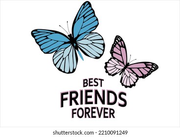 best friends hand drawn vector 