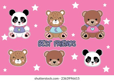 BEST FRIENDS TEDDY SET LOVELY