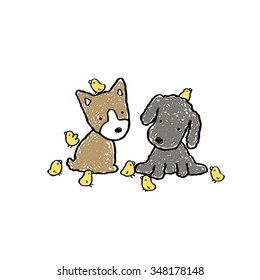 Best friends - two puppies