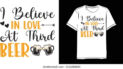 Best Funny Beer Valentines Day T-shirt Design