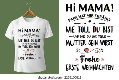 DER beste lustige DAD SAGTE MIR, WIE ERFREUNDLICH SIE SIND, UND DASS SIE EINEN fantastischen MOM NUR ERSTE CHRISTMAS-Vektordesign