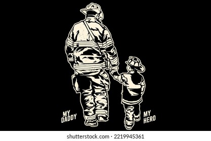 best funny a firefighter dad vector design