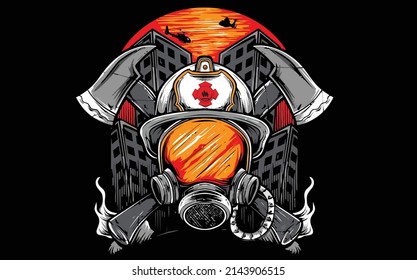 best funny Firefighter Fireman vector design