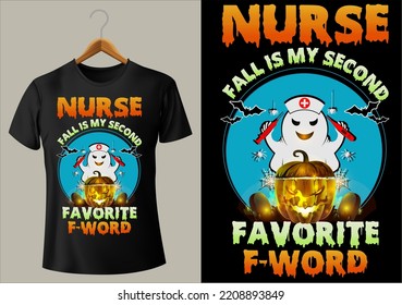 best funny NURSE FALL IS MY SECOND FAVORITE F-WORD vector design