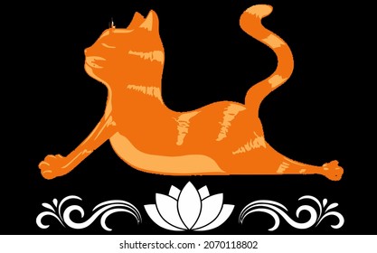 best funny Paws And Breathe Cat Yoga vector design