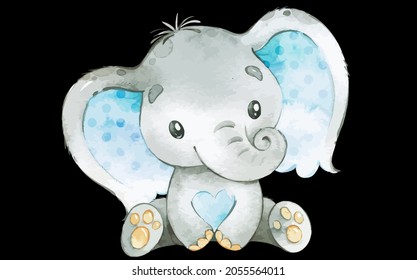 el mejor diseño vectorial de la primera navidad de Sweet Elephant Boy Baby