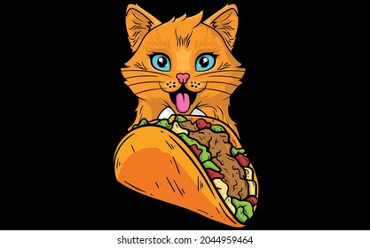 bestes lustiges Tacocat Mexicus Food Vektordesign