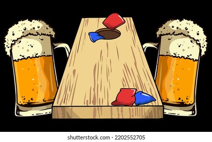 BEST FUNNY Today's Forecast Cornhole With A Chance Of Beer VECTOR DESIGN