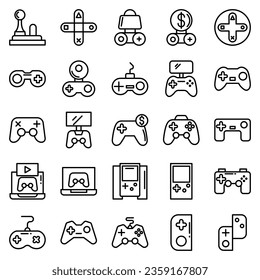 Mejor colección vectorial de iconos Gamepad, ilustración del logotipo de la plantilla en estilo de moda. Idóneo para diversos fines.