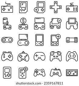Mejor colección vectorial de iconos Gamepad, ilustración del logotipo de la plantilla en estilo de moda. Idóneo para diversos fines.