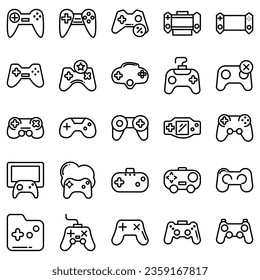Mejor colección vectorial de iconos Gamepad, ilustración del logotipo de la plantilla en estilo de moda. Idóneo para diversos fines.