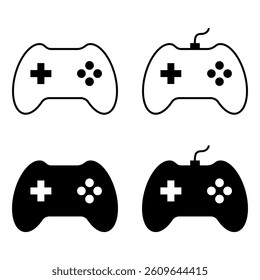The Best Gamepad Icon Vector Set. Gaming Controller Vector Icon in line style design. Symbol of Game Console. Vector illustration.
