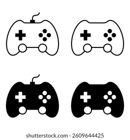The Best Gamepad Icon Vector Set. Gaming Controller Vector Icon in line style design. Symbol of Game Console. Vector illustration.