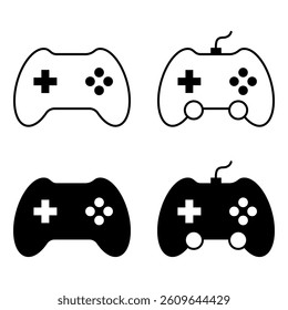 The Best Gamepad Icon Vector Set. Gaming Controller Vector Icon in line style design. Symbol of Game Console. Vector illustration.
