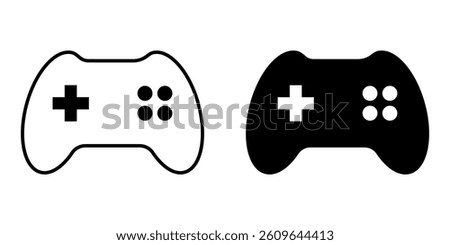 The Best Gamepad Icon Vector Set. Gaming Controller Vector Icon in line style design. Symbol of Game Console. Vector illustration.