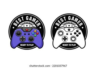 Best gamer tournament joystick controller design logo