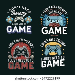 Best Gamer T-shirt design vector graphic. Gaming retro t-shirt design. Video game t shirt designs. Game t-shirt, vector illustration, Shirt design, T-shirt Design vector,