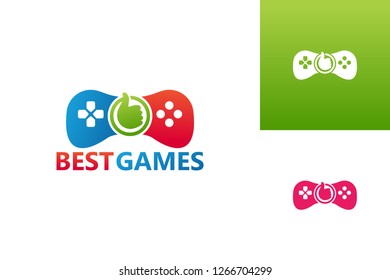 Best Games Logo Template Design Vector, Emblem, Design Concept, Creative Symbol, Icon