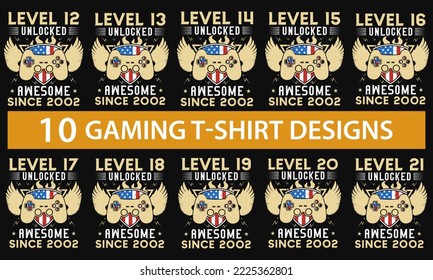 Best gaming tshirt design vector design