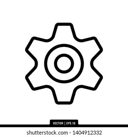 The best gear icon vector, illustration logo template in trendy style. Can be used for many purposes.
