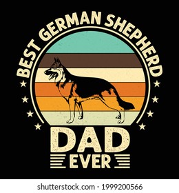 Best German shepherd Dad ever 
 - vector