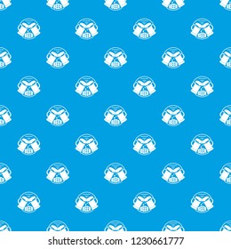 Best glass beer pattern vector seamless blue repeat for any use